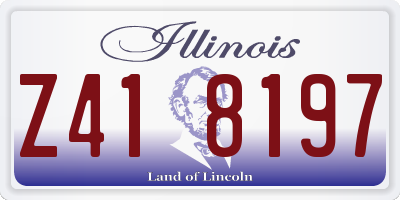 IL license plate Z418197