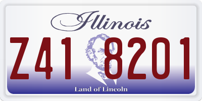 IL license plate Z418201