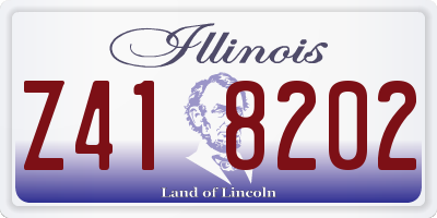 IL license plate Z418202