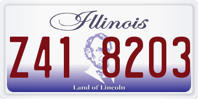 IL license plate Z418203