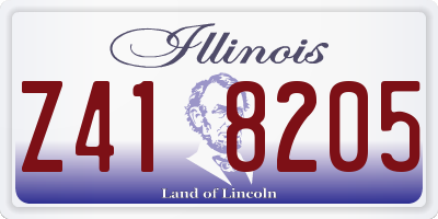 IL license plate Z418205