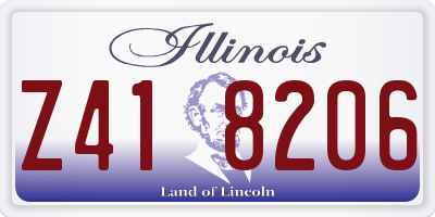 IL license plate Z418206