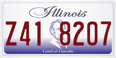 IL license plate Z418207