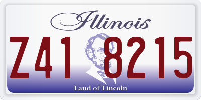 IL license plate Z418215