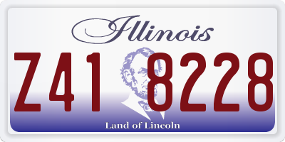 IL license plate Z418228