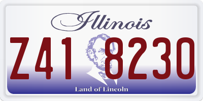 IL license plate Z418230