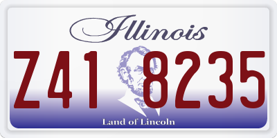IL license plate Z418235