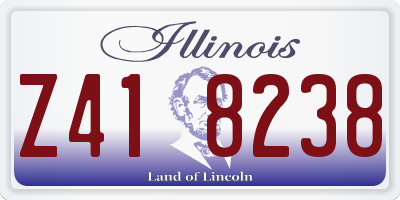 IL license plate Z418238