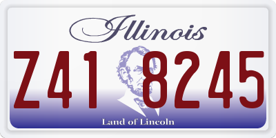 IL license plate Z418245