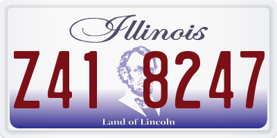 IL license plate Z418247