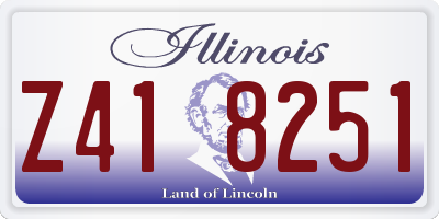 IL license plate Z418251