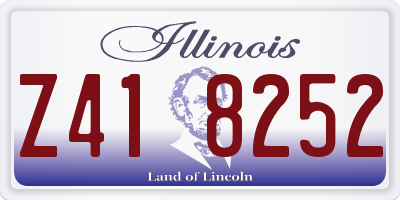 IL license plate Z418252