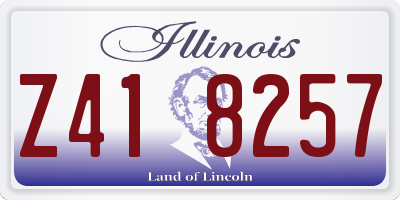 IL license plate Z418257
