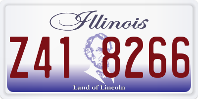IL license plate Z418266