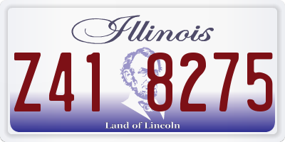 IL license plate Z418275