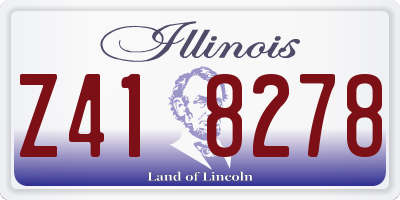 IL license plate Z418278