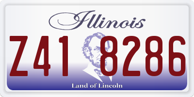 IL license plate Z418286