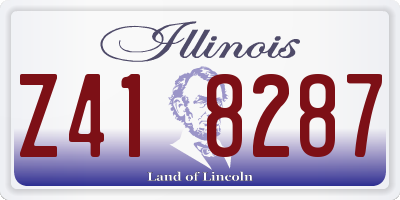 IL license plate Z418287