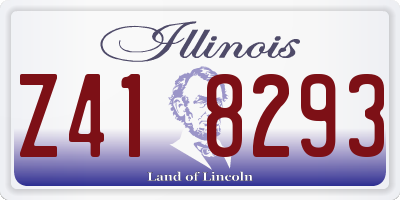 IL license plate Z418293