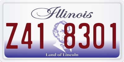 IL license plate Z418301