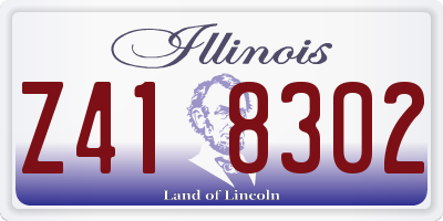 IL license plate Z418302