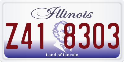 IL license plate Z418303