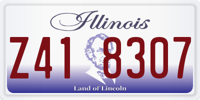 IL license plate Z418307