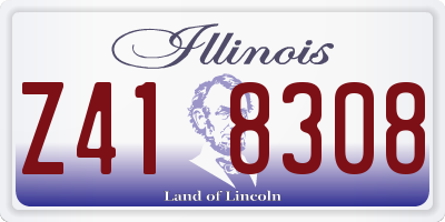 IL license plate Z418308
