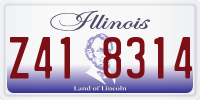 IL license plate Z418314