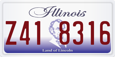 IL license plate Z418316