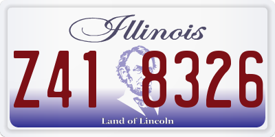 IL license plate Z418326