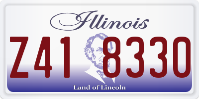 IL license plate Z418330