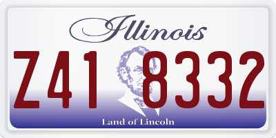 IL license plate Z418332