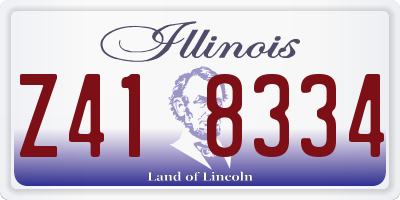 IL license plate Z418334