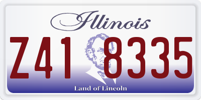IL license plate Z418335