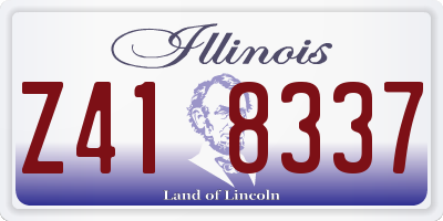 IL license plate Z418337