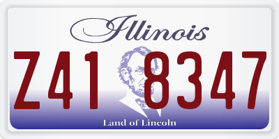IL license plate Z418347