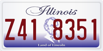 IL license plate Z418351