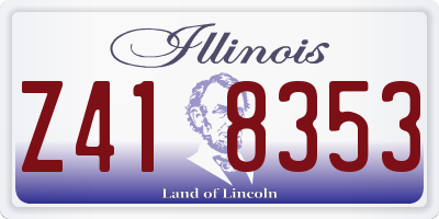 IL license plate Z418353