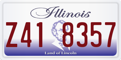 IL license plate Z418357