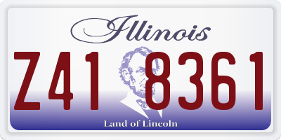 IL license plate Z418361