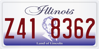 IL license plate Z418362