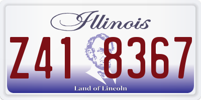 IL license plate Z418367