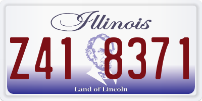 IL license plate Z418371