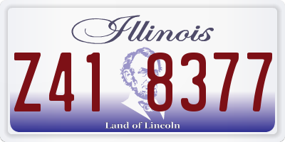 IL license plate Z418377
