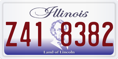IL license plate Z418382