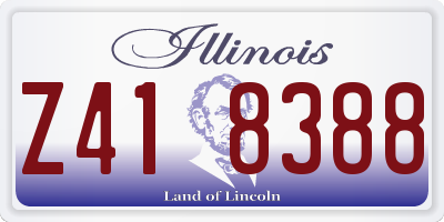 IL license plate Z418388