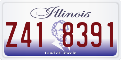 IL license plate Z418391