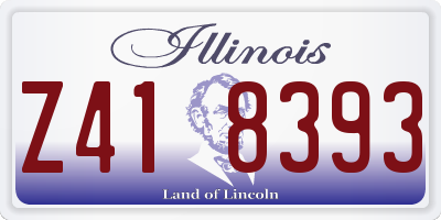 IL license plate Z418393