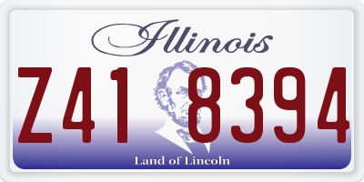 IL license plate Z418394
